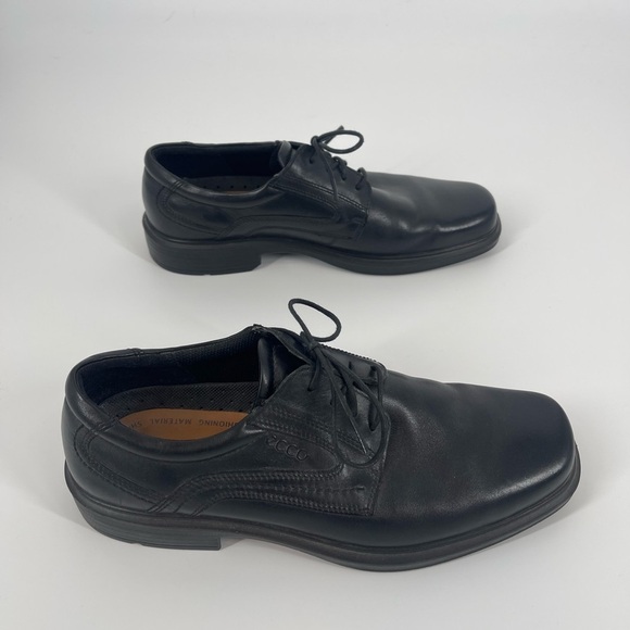 Men's Black Ecco Dress Shoes (SB8) - Picture 6 of 7
